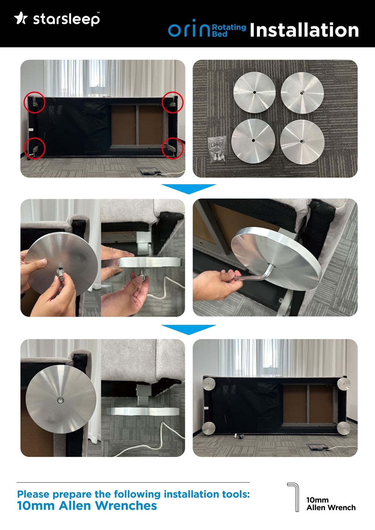 Orin Rotation Bed by Charme Starsleep