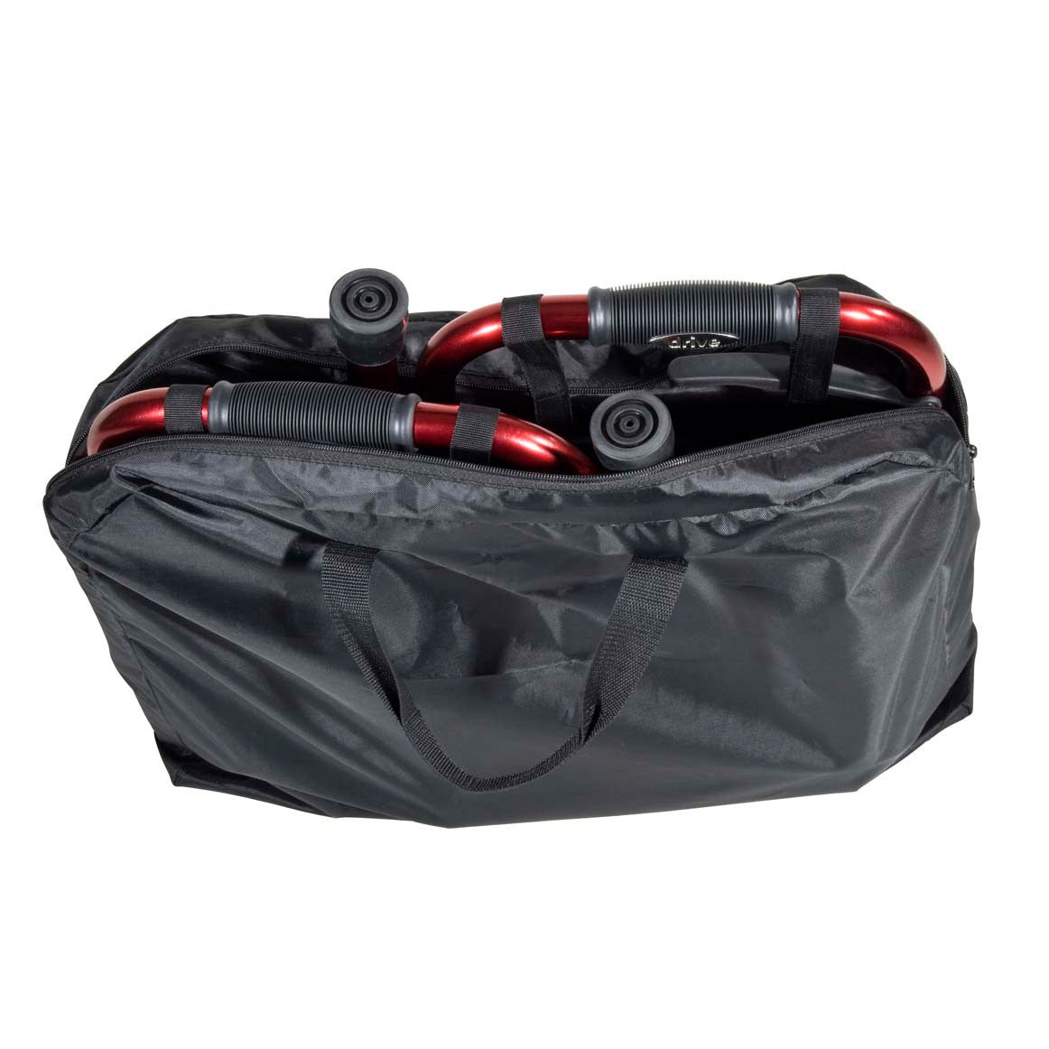 Deluxe Folding Travel Walker with 5" Wheels and Fold up Legs